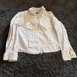Jones New York White Jean Jacket